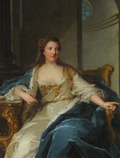 Portret van Prinses Caroline van Hesse-Rheinfels-Rotenburg 1714-1741, Eerste helft van de 18e eeuw door Jean Marc Nattier