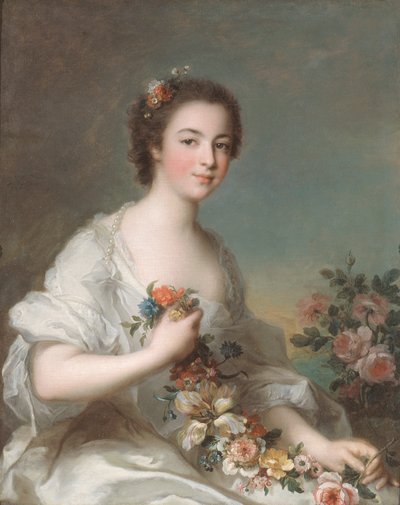 Portret van een Dame door Jean Marc Nattier