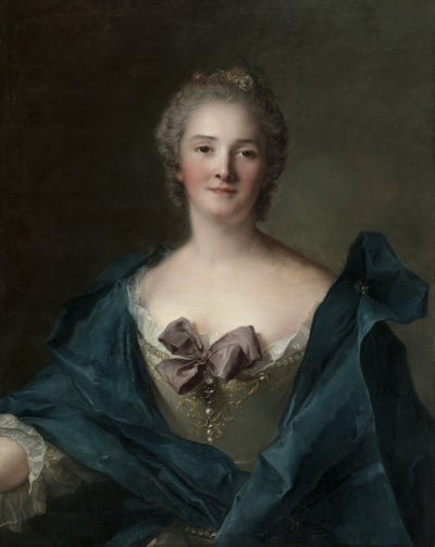 Portret van een vrouw, ca. 1748 door Jean Marc Nattier