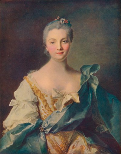 Portret van een jonge vrouw door Jean Marc Nattier