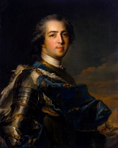Portret van koning Lodewijk XV, 1710-1774, 1745 door Jean Marc Nattier