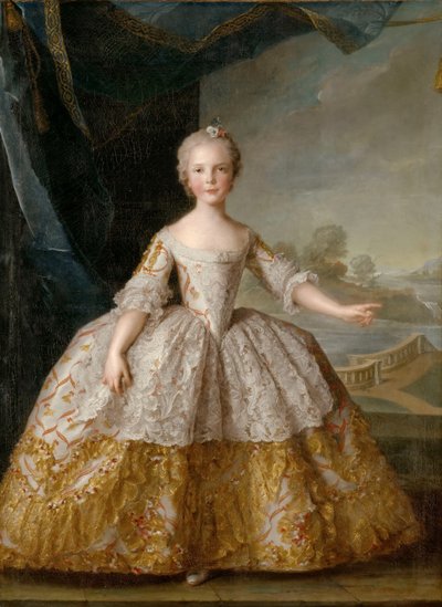 Prinses Isabella van Parma 1741-1763 als kind door Jean Marc Nattier