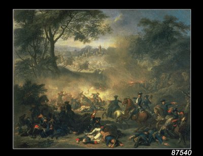 De slag bij Poltava in 1709, 1717 door Jean Marc Nattier