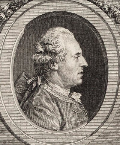 Portret van de violist en componist Jean Joseph Cassanéa de Mondonville door Jean Marie Delatre