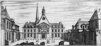 Uitzicht op Hopital des Incurables door Jean Marot