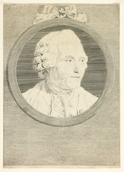 Portret van Hubert Gravelot door Jean Massard