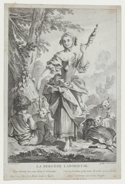 La Bergère Laborieuse door Jean Michel Liotard