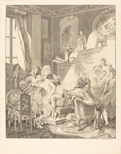 Het Eerlijke Model door Jean Michel Moreau after Pierre Antoine Baudouin