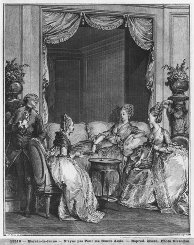 Wees niet bang mijn goede vriend, gegraveerd door Isidore Stanislas Helman, 1776 door Jean Michel the Younger Moreau
