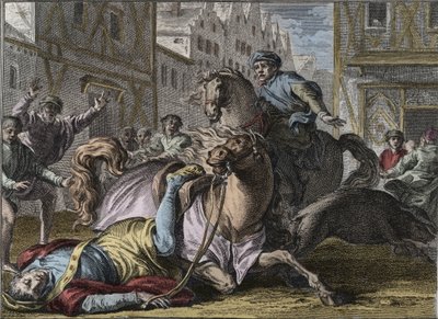 Dood van Filips van Frankrijk (1116-1131), Parijs door Jean Michel the Younger Moreau