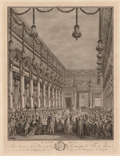 Het koninklijke banket door Jean Michel the Younger Moreau