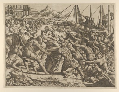 De ontvoering van Helena, 1535-55 door Jean Mignon