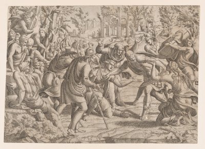 De Verraderlijke Sinon Gebracht in het Kamp van de Trojanen door de Herders, 1535-55 door Jean Mignon