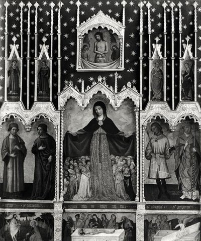 Maagd van Barmhartigheid, c.1429 (detail) door Jean Mirailhet
