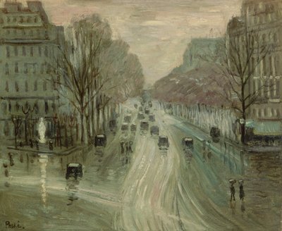 Parijs onder sneeuw door Jean Misceslas Peske