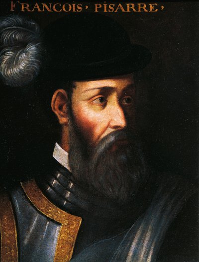 Portret van Francisco Pizarro door Jean Monier or Mosnier