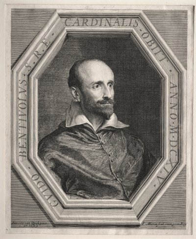Kardinaal Guido Bentivoglio, pauselijk nuntius aan het hof van Lodewijk XIII door Jean Morin