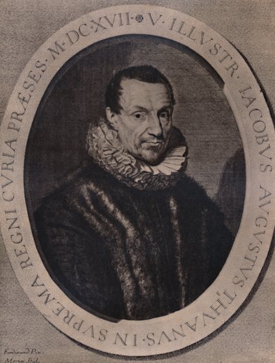 Jacques Auguste de Thou, Franse historicus en boekverzamelaar, 17e eeuw 1894 door Jean Morin