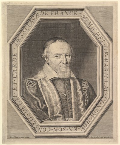 Michel de Marillac, staatsraad en zegelbewaarder door Jean Morin