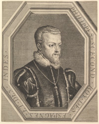 Filips II, koning van Spanje door Jean Morin