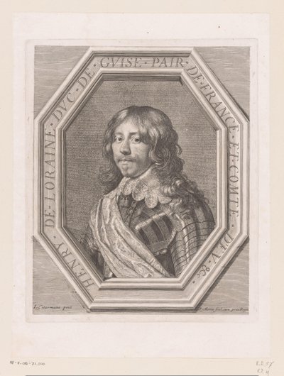 Portret van Hendrik II de Lorraine, hertog van Guise door Jean Morin