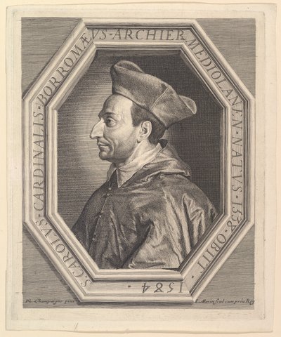 Sint Charles Borromee, kardinaal en aartsbisschop van Milaan door Jean Morin