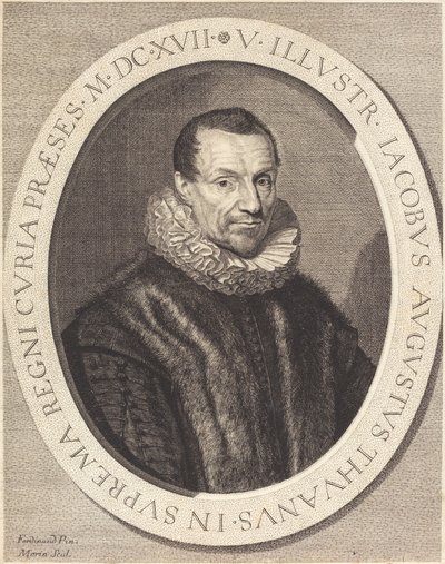 Jacques Auguste de Thou door Jean Morin after Louis Elle I
