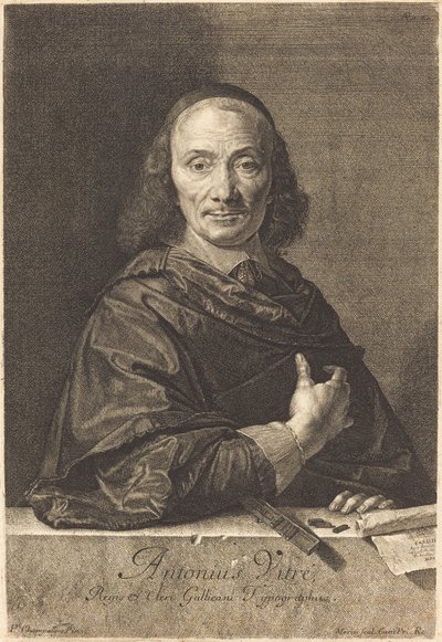 Antoine Vitre door Jean Morin after Philippe de Champaigne