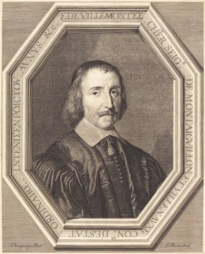 Francois de Villemontee door Jean Morin after Philippe de Champaigne