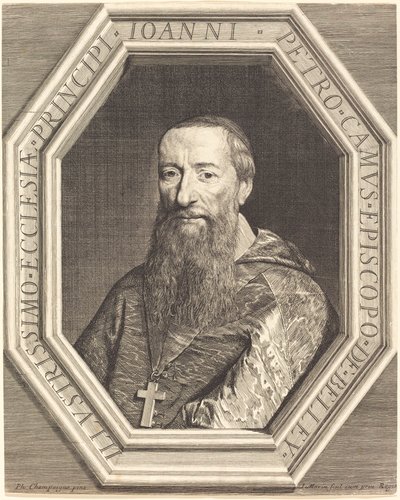 Jean Pierre Camus door Jean Morin after Philippe de Champaigne