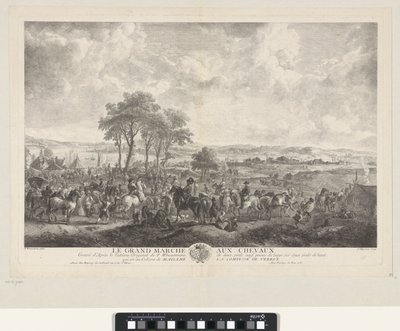 Grote paardenmarkt door Jean Moyreau