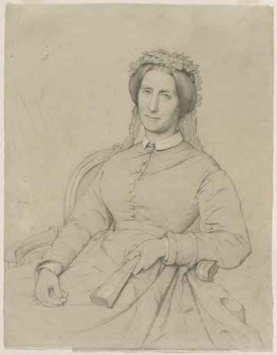 Madame Hippolyte Flandrin Aimée Ancelot, 1869 door Jean Paul Flandrin