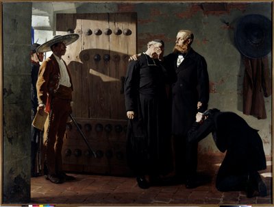 Keizer Maximiliaan I (1832-1867) van Mexico voor zijn executie op 19 juni 1867 door Jean Paul Laurens