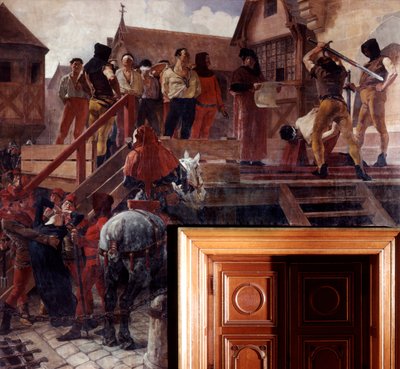 Executie van Jean Desmartes, 1383 vroeg 20e eeuw door Jean Paul Laurens
