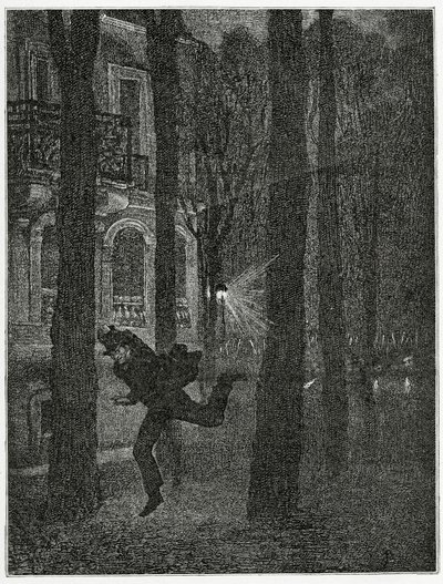 Vluchttende gevangene - illustratie uit Histoire d’un crime, 19e eeuw door Jean Paul Laurens