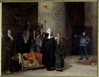 Begrafenis van Willem de Veroveraar in de Abdij aux Hommes van Caen door Jean Paul Laurens