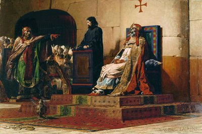 Paus Formosus en Stefanus VII door Jean Paul Laurens