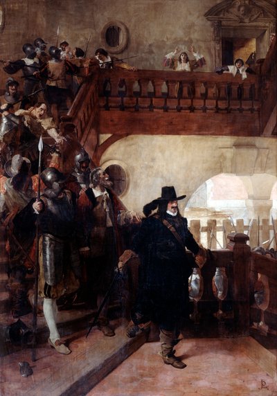De arrestatie van raadslid Broussel, 26 augustus 1648, 19e-begin 20e eeuw door Jean Paul Laurens