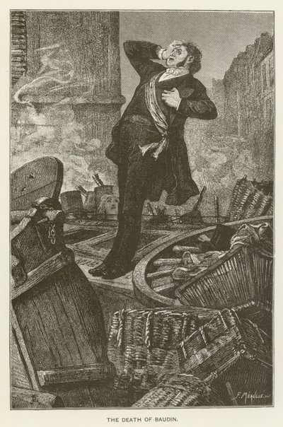 De dood van Baudin door Jean Paul Laurens