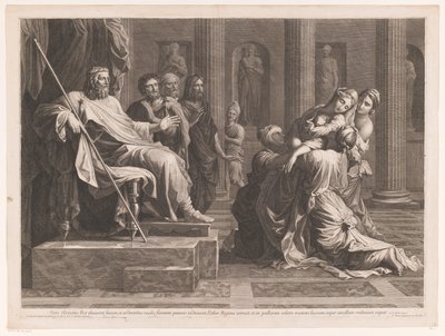 Esther voor Ahasveros door Jean Pesne