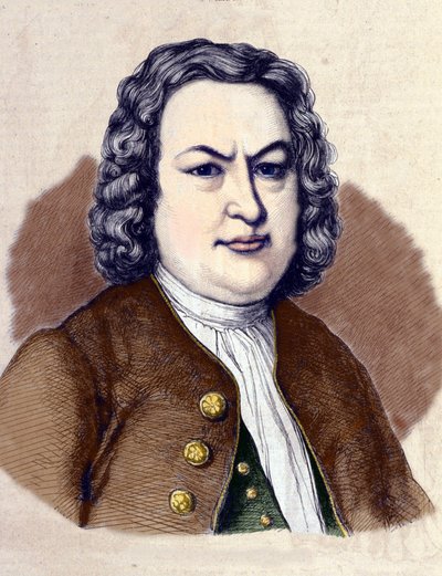 Portret van Johann Sebastian Bach door Jean Pierre Laurens