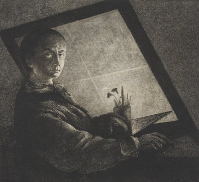 Zelfportret door Jean Pierre Norblin de La Gourdaine