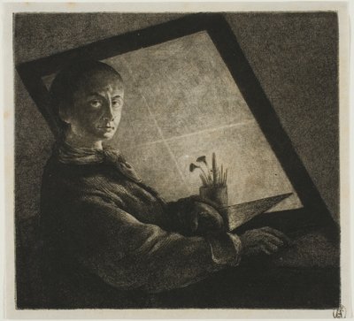 Zelfportret door Jean Pierre Norblin de La Gourdaine