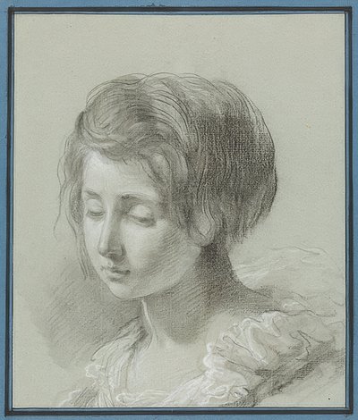 Portret van een Jonge Vrouw door Jean Pierre Saint Ours