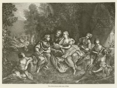 Telemachus en Calypso door Jean Raoux