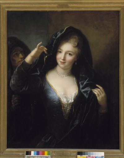 Jong meisje met de parelketting door Jean Raoux