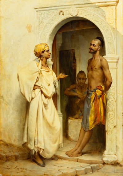 Flirtatie door Jean Raymond Hippolyte Lazerges