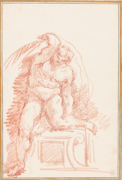 Ignudo van het plafond van de Sixtijnse Kapel door Jean Robert Ango