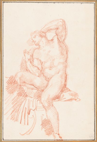 Ignudo van het plafond van de Sixtijnse Kapel door Jean Robert Ango