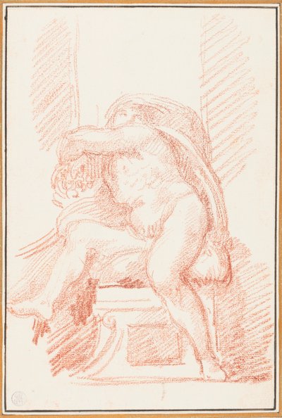 Ignudo van het plafond van de Sixtijnse Kapel door Jean Robert Ango